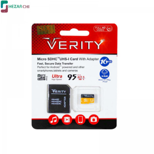 کارت حافظه microSDHC وریتی کلاس 10 استاندارد UHS-I U1 سرعت 96MBps همراه با آداپتور SD ظرفیت 16گیگابایت