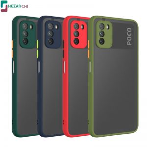 Matte back cover with protective lens suitable for Poco m3