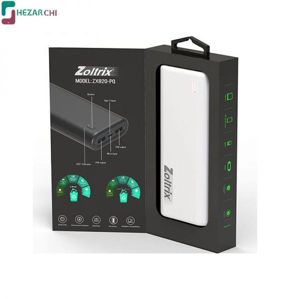 Zoltrix Power Bank Model ZX-820 Capacity 20,000