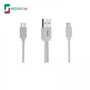 کابل USB به microUSB و لایتنینگ تسکو TC-A28 طول 0.2 متر