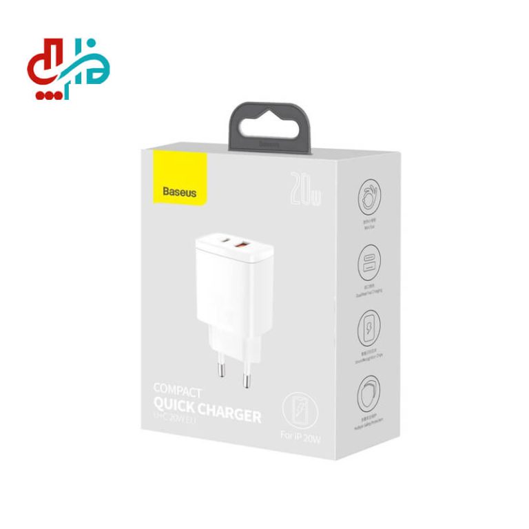 شارژر دیواری 20 وات باسئوس مدل RF CCXJ-B02 - فروشگاه آنلاین هزار چی
